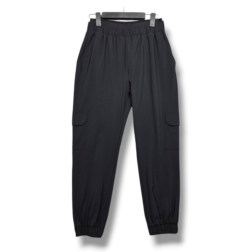 Sweaty Betty Explorer Cargo Pant Womens 6 Black Jogger Double Waistband Stretch